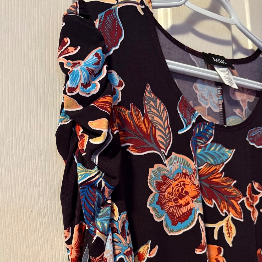 MSK Size Medium Midi Floral Dress - Picture 2 of 5